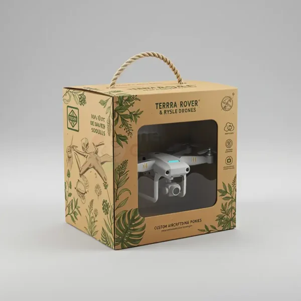 Eco-friendly custom drone packaging boxes made from recyclable materials.