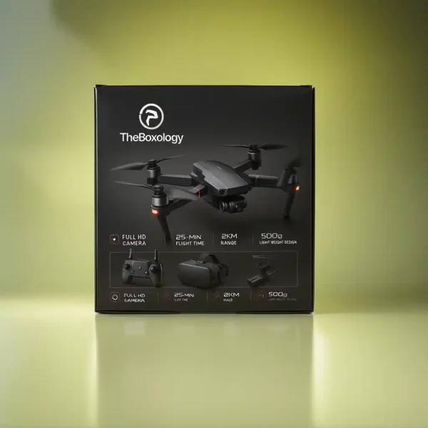 Luxury custom drone packaging boxes with printed logo and sleek finish.