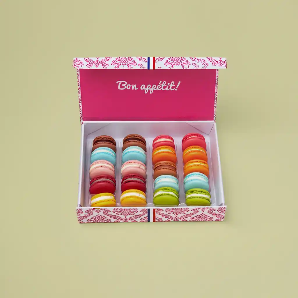 printed macaron boxes